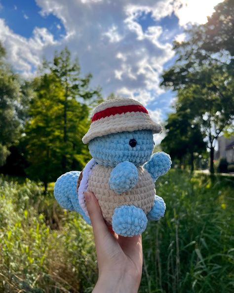 Pokemon starter collection is growing 🪄✨ definitely one of my childhood favorite games so it brings so much joy making them! The hat was done by modifying @tashs_crochet pikachu hat pattern :)! Pattern: @tashs_crochet #crochet #crochetlover #crochetaddict #crochetaddicted #crochetamigurumi #amigurumilove #pokemon #squirtle #pokemonstarters #watertype #onepiecehat Crochet Squirtle, Crochet Pikachu, Pokemon Starter, Pikachu Hat, Pokemon Crochet, Pokemon Crochet Pattern, Crochet Pokemon, Pokemon Starters, Water Type