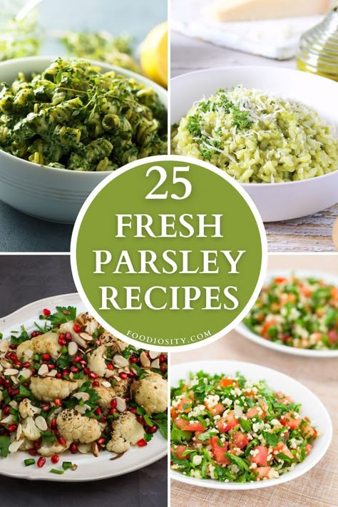 Recipes With Parsley Dinners, What To Make With Fresh Parsley, Things To Make With Fresh Parsley, Dishes With Parsley, How To Use Fresh Parsley, Fresh Parsley Uses, Uses For Fresh Parsley, What To Do With Parsley Fresh Herbs, Ways To Use Fresh Parsley