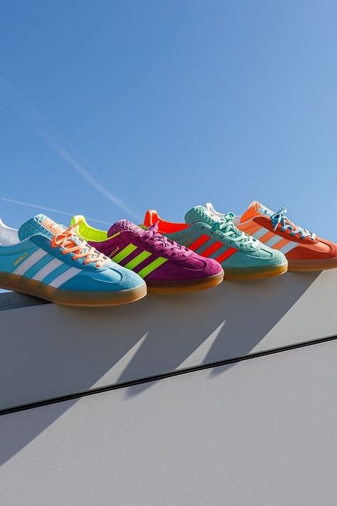 #affiliate Adidas Gazelle in 2024 | Sneakers fashion, Adidas, Fashion shoes Colorful Gazelle Adidas, Womens Retro Sneakers, Colorful Adidas Shoes, Adidas Indoor Gazelle, Adidas Gazelle Indoor Outfit, Adidas Gazelle Women Outfit, Indoor Gazelle, Gazelles Adidas, Colorful Adidas