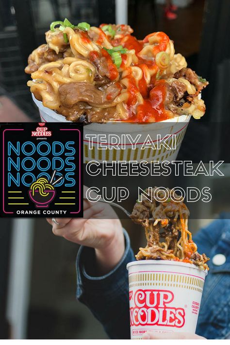 Upgrade Your Cup Noodles With-- teriyaki steak, ramen and cheese, topped with green onions and chives. Found only NoodsNoodsNoods! Cup O Noodles Upgrade, Cup Of Noodles Upgrade, Teriyaki Steak, Cup Noodles, Foodie Crush, Dinner For Two, Food Pin, Food Shop, Food Festival