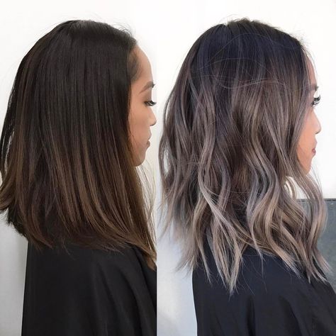 Este a cara de perro! Grey Ombre Hair, Short Ombre Hair, Brown Hair Balayage, Ombré Hair, Hair 2018, Short Wavy Hair, Ombre Hair Color, Hair Envy, Brown Hair Colors