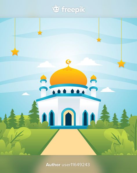 Mosque Animation, Islamic Landscape, Eid Mubarak Banner, Desert Background, Illustration Landscape, Islamic Books, Islamic Cartoon, Wiccan Spell Book, Diy Home Cleaning