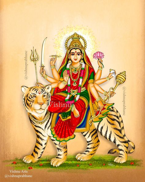 Durga Pooja Drawing, Durga Ji Drawing, Kulasai Mutharamman, Saraswati Pooja, Durga Art, Ganpati Art, Navratri Devi, Nav Durga, Iron Man Drawing