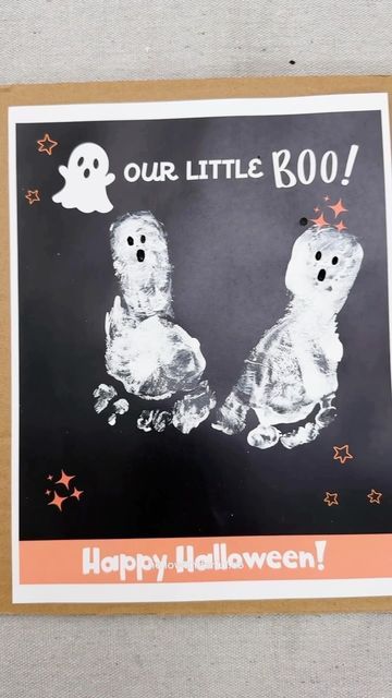 Agnes Hsu on Instagram: "Cutest Halloween Footprint Art 👣👻 Type “boo” for the printable 👻 Comes in black and white so you can make any color ghost! F o l l o w @hellowonderful_co for more fun ideas! 🧡 

#plaefulprintables #hellowonderfuldiy #halloweencrafts #footprintart #handprintart" Halloween Footprint Art, Halloween Costumes For Baby Boy, Baby Art Projects, Family Of 3, Footprint Art, Toddler Halloween Costumes, Family Halloween Costumes, Handprint Art, Baby Halloween Costumes