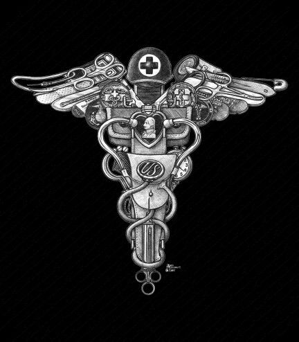 Emergency Tattoo Ideas, Army Medic Tattoo, Fallen Soldier Tattoo, Paramedic Tattoo, Ems Tattoos, Navy Tattoos, Soldier Tattoo, Navy Corpsman, Army Medic