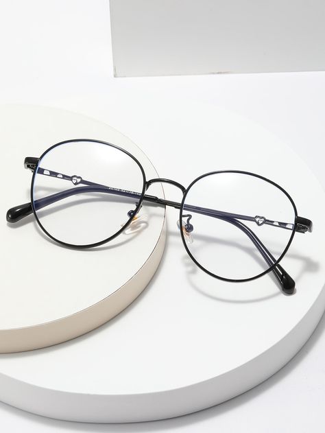 Round Frame Anti-blue Light Eyeglasses Anti Blue Light Glasses Aesthetic, Round Blue Light Glasses, Aesthetic Round Glasses, Round Eyeglasses For Men, Aesthetic Glasses Frames Korean, Circle Glasses Aesthetic Girl, Round Glasses Aesthetic, Korean Glasses Frames, Black Glasses Aesthetic