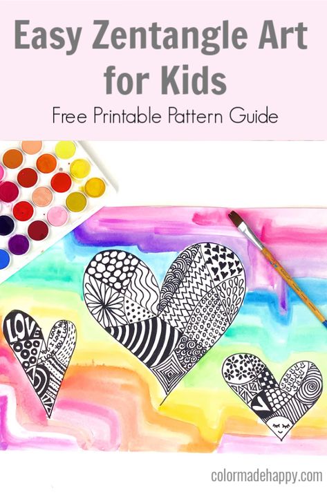 Zentangle Art Lesson, Mandalas For Kids, Zantangle Art, Easy Zentangle, Drawing Lessons For Kids, Art Therapy Projects, Year Calendar, Art Lessons For Kids, Art Therapy Activities