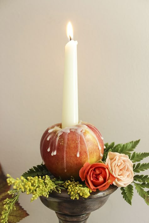 Fall Decor, Fall Centerpiece, Fall Decorating, Apple Centerpiece, Harvest Centerpiece, Fall Candle Decor Apple Centerpieces, Apple Wedding, Apple Decorations, Apple Candles, Fall Floral Arrangements, Fall Tablescapes, Fall Wedding Decorations, Fall Centerpiece, Floating Candles