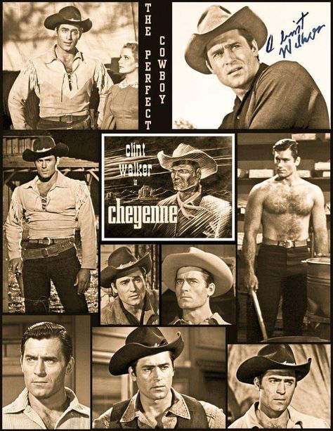 Cheyenne Tv Show, Clint Walker Actor, Audrey Hepburn Style Outfits, Cheyenne Bodie, Ku Art, Clint Walker, Big Tv, Hunks Men, Hollywood Cinema