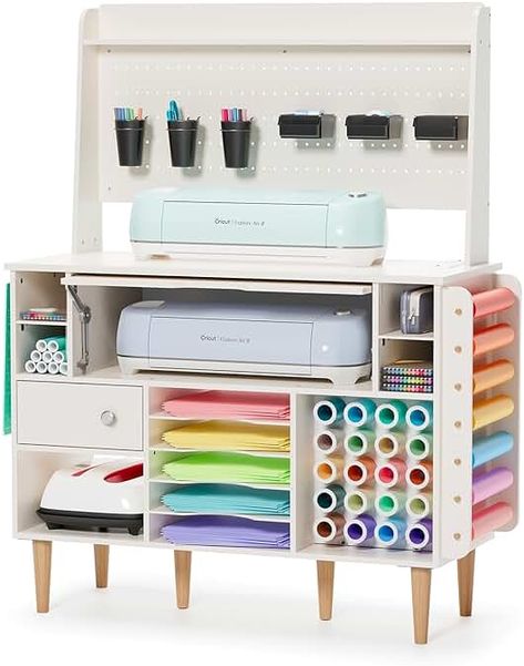 Amazon.com: Craft Work Station Crafting Desk, Crafting Station, Office Craft Room Combo, Art Craft Room, Craft Storage Cabinets, Craft Storage Solutions, Desk Calendar Pad, Fold Out Table, Home Office Craft Room