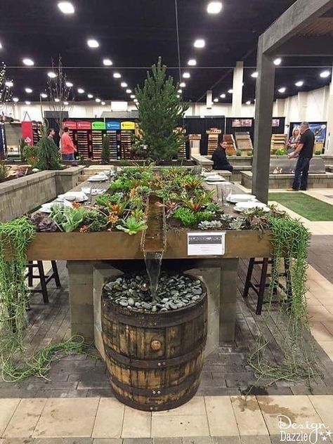 Meja Outdoor, Garden Tablescape, Tablescape Design, Succulent Display, Garden Furniture Design, Living Garden, Table Garden, Garden Shelves, Diy Garden Furniture