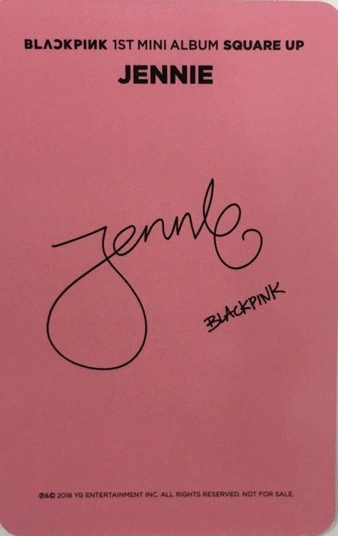 Jennie Signature, K Pop Photocards, Jennie Photocard, Jennie Y Jisoo, Blackpink Album, Blackpink Photocards, Foto Card, Study Inspiration Quotes, Kpop Cards