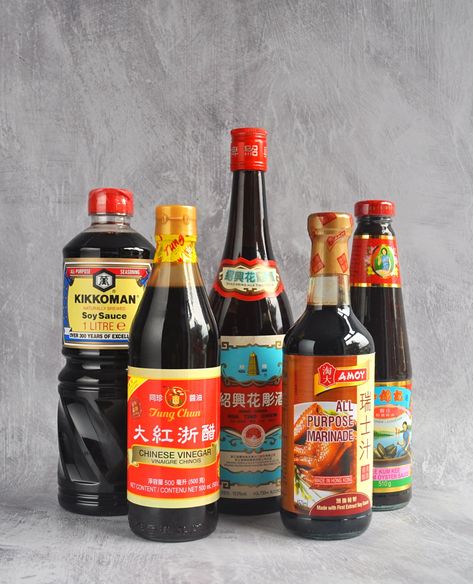 From rice wine to soy sauce, there are so many key cooking and seasoning sauces involved in Asian cooking. Shop your favourite meat marinade, stir-fry sauce, dipping sauce and more! #ricewine #soysauce #seasoningsauce #shaoxingwine #cookingsauce #soysauces #kikkoman #amoy #leekumkee #oystersauce #chinesevinegar Soy Sauce Packaging, Japanese Ginger Sauce, Asian Marinade For Chicken, Vegan Thai Green Curry, Asian Seasoning, Green Curry Recipes, Japanese Ginger, Authentic Thai Food, Meat Marinade