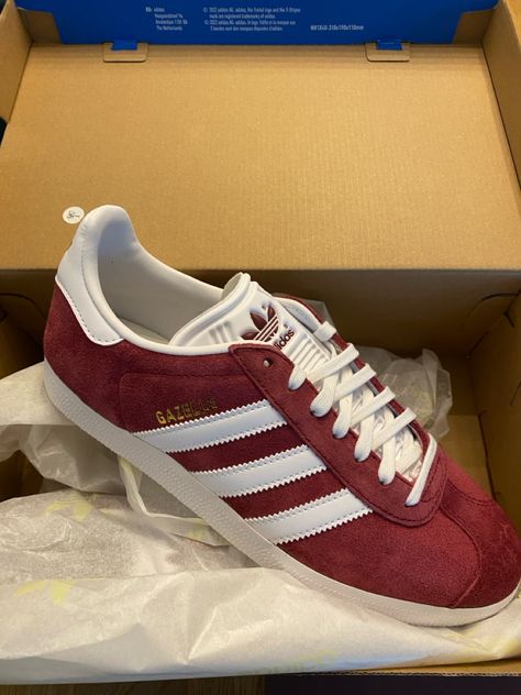 Fashion Eyeglasses, Shoe Inspo, Wardrobe Outfits, Adidas Gazelle, Adidas Shoes, Fitness Goals, Dark Red, Fashion Inspo Outfits, Fashion Inspo