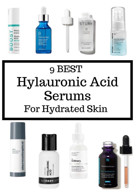 Best Hyaluronic Acid Serums #beauty #skincarelover/ Instagram: @fromluxewithlove Best Hyaluronic Acid Serum, The Ordinary Hyaluronic Acid, Plump Skin, Hyaluronic Serum, Affordable Skin Care, Hyaluronic Acid Serum, Moisturizer For Dry Skin, Dehydrated Skin, Skincare Ingredients