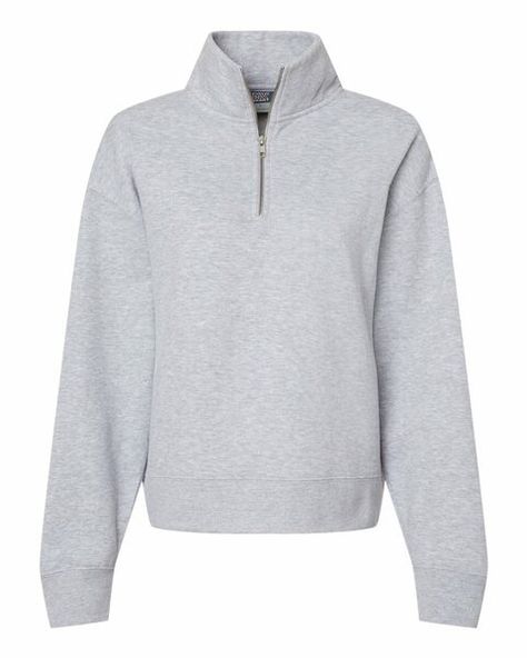 MV Sport W22713 | Women's Sueded Fleece Quarter-Zip Sweatshirt | ShirtSpace Quarter Zip Sweatshirt Outfit, Quarter Zip Outfit, Grey Quarter Zip, Fleece Quarter Zip, Sweatshirt Outfit, Half Zip Sweaters, Quarter Zip Sweatshirt, Quarter Zip Pullover, Zip Sweater