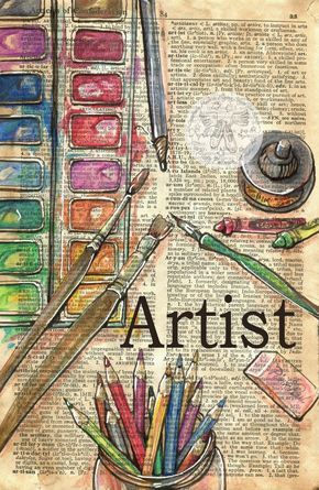 Kunstjournal Inspiration, Mixed Media Drawing, Chalk Pastel Art, Media Drawing, Shoes Art, Newspaper Art, Book Page Art, Chalk Pastels, Shoe Art