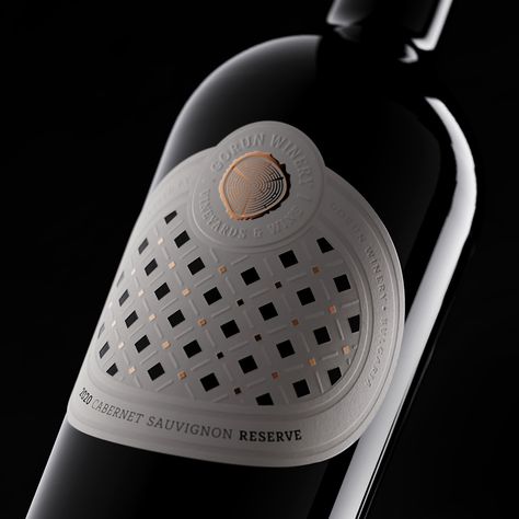 The Labelmaker: Gorun Reserve Wine – Packaging Of The World Wine Label Art, Wine Label Inspiration, Winery Logo, Wine Bottle Label Design, Wine Packaging Design, Wine Logo, Alcohol Packaging, Bottle Label Design, Wine Label Design