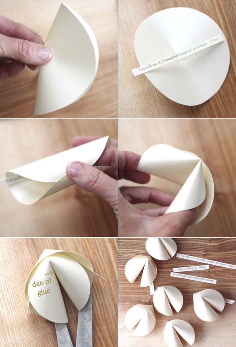 Fortune Cookies Diy, Fortune Cookies, Astuces Diy, Cadeau Diy, Kraf Diy, Fortune Cookie, Origami Crafts, Diy Birthday Gifts, New Years Eve Party