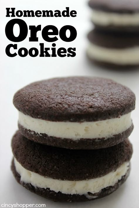 Watermelon Sorbet Recipes, Homemade Oreo Cookies, Homemade Oreos, Oreo Cookie Recipes, Sorbet Recipes, Oreo Dessert, Best Cookie Recipes, Cookies Ingredients, Oreo Cookies