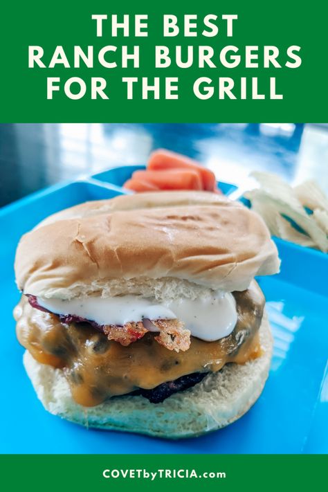 Ranch Burgers Hidden Valley Recipe, Ranch Hamburger Recipes, Ranch Burgers Hidden Valley, Ranch Dressing Chicken, Hidden Valley Recipes, Hidden Valley Ranch Recipes, Ranch Seasoning Recipes, Ranch Party, Ranch Burgers