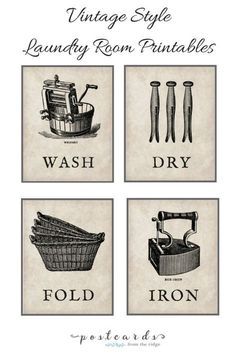 Free Farmhouse Printables, Laundry Room Printables, Farmhouse Printables, Vintage Laundry Room, Tiny Laundry Rooms, Laundry Room Art, Farmhouse Laundry, Wash Dry Fold, Vintage Laundry