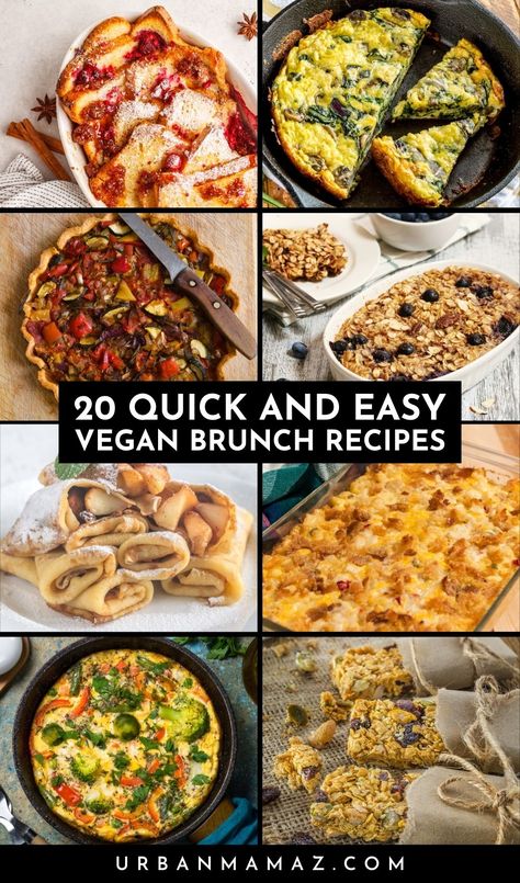 Looking for quick and easy vegan brunch recipes? Check out this ultimate list of 20 delicious vegan recipes that are easy to make! Easy Vegan Brunch Recipes, Easy Vegan Brunch, Vegan Brunch Ideas, Vegan Brunch Recipes, Girls Brunch, Vegan Brunch, Vegan Meal Prep, Brunch Ideas, Vegan Breakfast Recipes