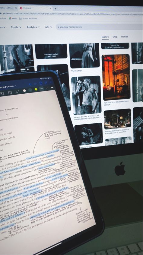 Annotating Notes Aesthetic, Ipad Annotation Aesthetic, English Literature Study Aesthetic, A Level English Literature Notes, English Lit A Level Aesthetic, Study Literature Aesthetic, English A Level Aesthetic, English Lit Student Aesthetic, Streetcar Named Desire Aesthetic