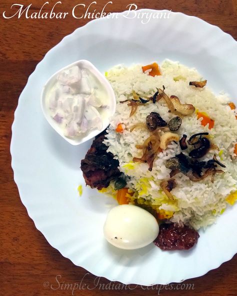 #malabar #chicken #biryani is popular for its unique aroma and taste that is imparted from the specific Jeeragasala rice variety that is used and the blend of spices. The method of preparation and serving is also unique as compared to the other poplar #biryani types. Try the #recipe @ https://simpleindianrecipes.com/More/Malabar-Chicken-Biryani.aspx #simpleindianrecipes #indianrecipes #kerala Malabar Chicken Biryani, Simple Indian Recipes, Indian Rice, Easy Indian Recipes, Rice Varieties, Chicken Biryani, Cashew Chicken, Roasted Cashews, Red Chili Powder