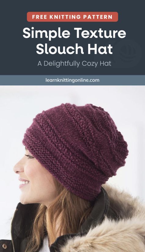 Knitting Pattern For Hats For Women, Slouchy Hat Knitting Pattern Free Slouch Beanie, Knit Slouchy Hat Pattern Free Slouch Beanie, Women’s Knit Hat Pattern, Knitted Slouchy Hat, Slouchy Knit Beanie, Slouch Hat Pattern Free, Slouch Hat Knit Pattern, Yarn Hobbies