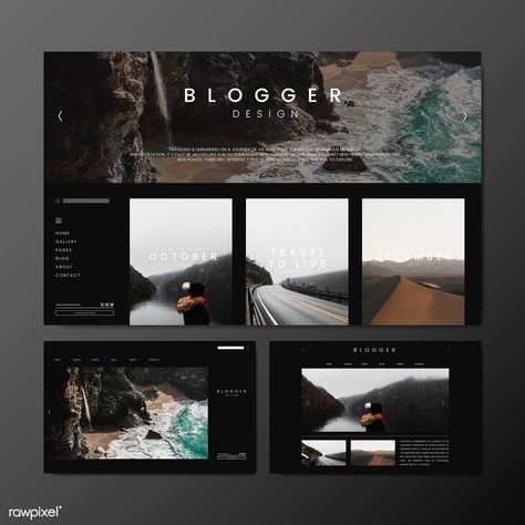 Image Gallery Web Design, Blog Templates Design Layout, Travel Blog Website Design, Photography Layout Design, Travel Blog Website, Travel Graphic Design, Travel Blog Design, Blog Template Design, Blog Website Template