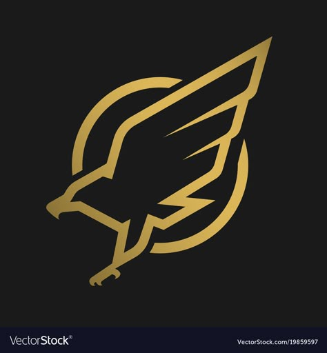 Eagle Logo, Logo Emblem, Dark Background, Vector Images, Illustrator