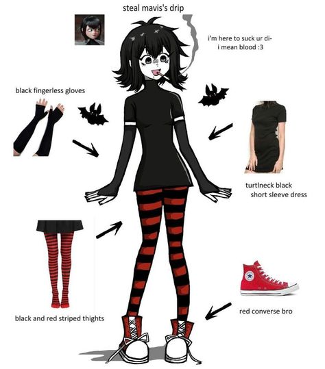 Hotel Transylvania, Emo Outfits, Cute Art Styles, Goth Outfits, Cosplay Outfits, Cosplay Ideas, Goth Fashion, Pretty Outfits, Fashion Art