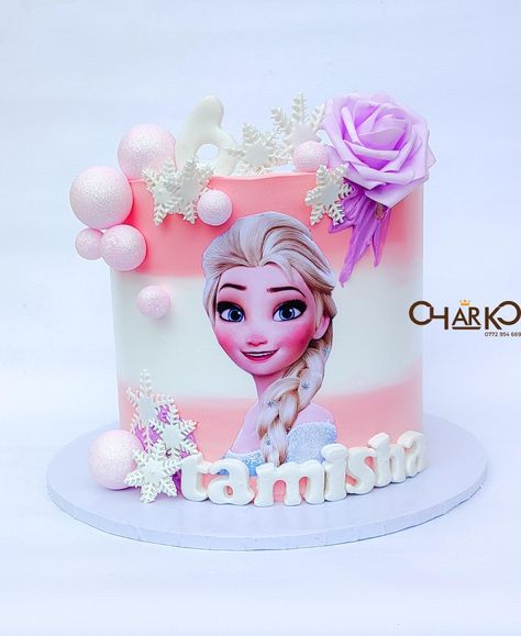 Pink foam balls, white snowflakes, purple rose, Elsa Harare Zimbabwe, Elsa Cake, Frozen Theme Cake, Elsa Cakes, Frozen Themed, Frozen Elsa, Zimbabwe, Themed Cakes, Spiderman