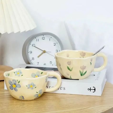 ☕️ Elevate your coffee experience with our Hand Pinched Irregular Flower Ceramic Mug! 🌸🌿 Each mug is uniquely crafted, adding a touch of artistic flair to your morning routine. And here's the best part – FREE SHIPPING + 15% OFF! 🚚💰 👉Link In Bio Indulge in the beauty of imperfection with this exquisite tea cup. Order now and savor your favorite brew in style! ✨ #ArtisanalCraftsmanship #CoffeeLovers #SpecialOffer #cup #mug #viral #cute #ceramic #flower #tiktok #kitchen #tea #teaset #beautyfu... Cute Mugs Handmade, Different Mug Shapes, Flower Ceramic Mug, Kawaii Kitchen, Creative Mug, Flower Mugs, Color Value, Kitchen Cups, Eco Friendly Beauty