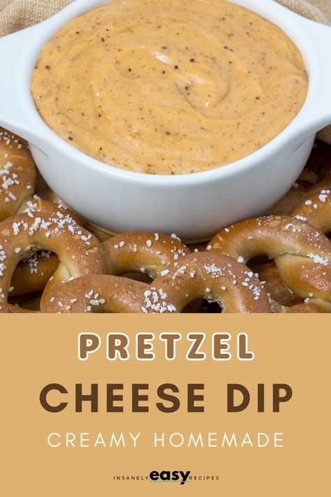 Perfectly creamy and cheesy, this easy-to-make pretzel dip is a must-try for your next snack, party, or cozy movie night on the couch. Cheese Dip For Soft Pretzels, Cheese Dip For Pretzels, Creamy Cheese Dip, Pretzel Cheese Dip, Dip For Pretzels, Pretzel Dip Recipes, Easy Cheese Dip, Cheese Dip Crock Pot, Pub Cheese