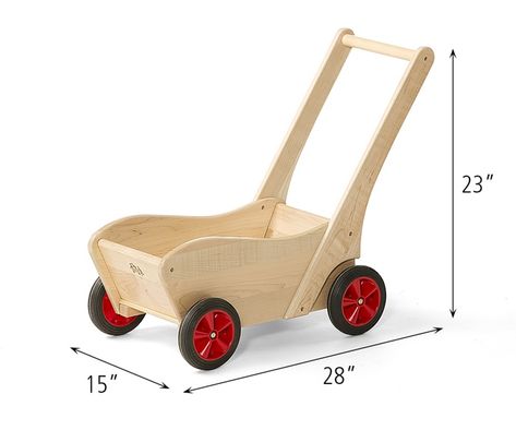 Wooden Doll Cradle, Community Playthings, Push Cart, Wooden Toy Trucks, Toy Wagon, Doll Cradle, Wooden Toys Plans, Sand Toys, Dolls Prams