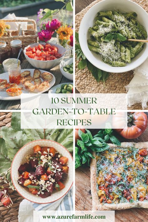 Garden Vegetable Recipes, Garden Party Recipes, Eating Fresh, Farmers Market Recipes, Farm Fresh Recipes, Harvest Recipes, Eat Seasonal, Alfresco Dining, Dinner Party Recipes