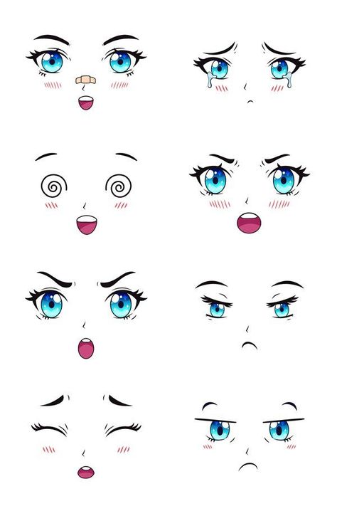 Chibi Nose, Anime Characters Eyes, Anime Face Expressions, Expression Character, Cartoon Noses, Mata Manga, Expression Cartoon, Anime Mouth Drawing, Anime Nose