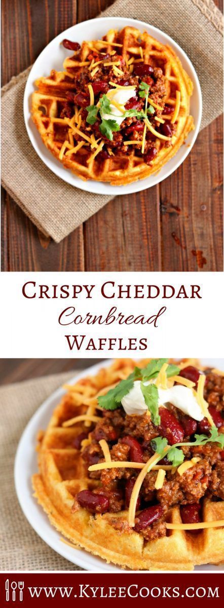 Cheddar Waffles, Cornbread Waffles, Cheddar Cornbread, Waffle Iron Recipes, Waffle Maker Recipes, English Breakfast, Waffle Recipes, Pancakes And Waffles, Main Dish Recipes