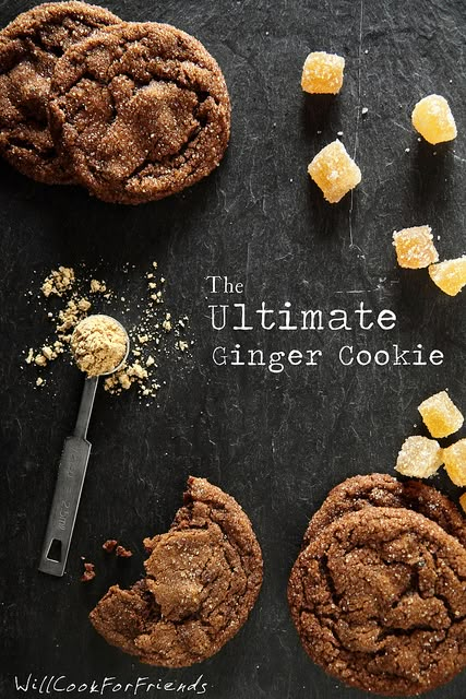 Triple Ginger Cookies Recipe, Ginger Crinkles, Sitting Under The Stars, Ginger Cookie Recipe, Chewy Ginger Cookies, Ginger Cookie Recipes, Ultimate Cookies, Ginger Molasses Cookies, Just The Two Of Us