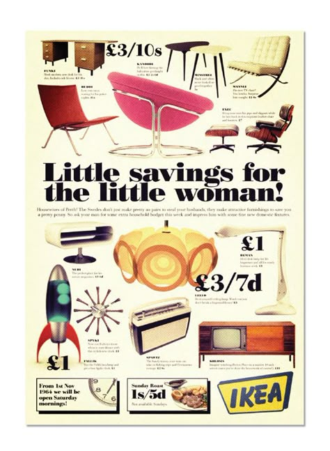 vintage ikea poster Ikea Vintage Furniture, Ikea Ad, Ikea Book, Ikea Vintage, 60s Interior, Vintage Ikea, Hacks Ikea, Ikea Catalog, Yard Furniture