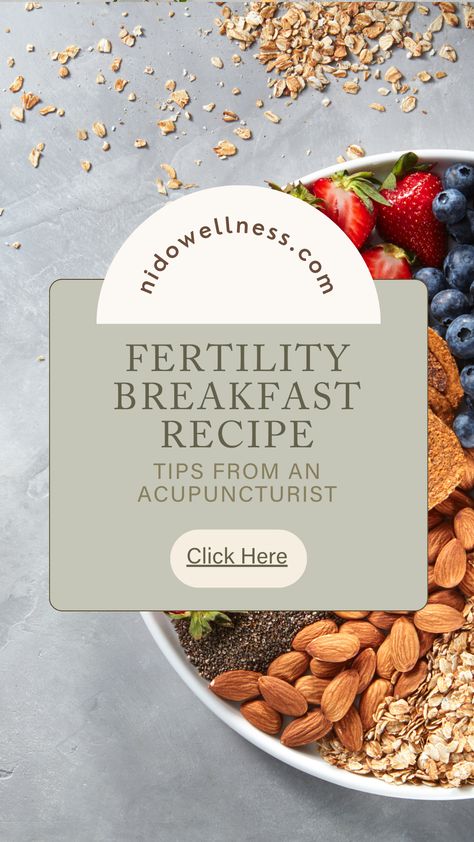 It's hard to know what to eat when you are trying to conceive. Let's take the guesswork out of it. You want to have a nourishing breakfast to optimize your fertility by making sure you have protein, fiber, and antioxidants. Eating oatmeal is a good fertility diet tip. When you are trying to get pregnant, it's essential to eat breakfast to stabilize your blood sugar. In Chinese medicine for fertility, we want you to eat something warm! Check out this Fertility Breakfast Recipe on the blog. Breakfast For Fertility, Fertility Friendly Breakfast, Fertility Oatmeal, Warming Foods Chinese Medicine Fertility, Fertility Breakfast Recipes, Chinese Medicine Fertility, Mediterranean Fertility Diet Recipes, Fertility Meal Prep, Fertility Breakfast