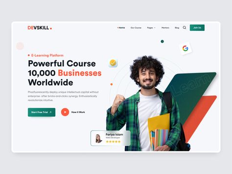 Best Ux Design, Learning Website Design, Ui Ux Design Course, Login Page Design, Ux Design Course, Ppt Template Design, Learning Web, Education Banner, Ui Design Website