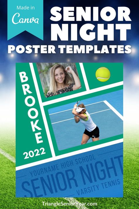 tennis poster for senior night Tennis Senior Night, Senior Night Poster, Senior Night Posters, Senior Sunrise, Tennis Posters, Senior Day, Senior Night Gifts, Tennis Party, Baseball Posters