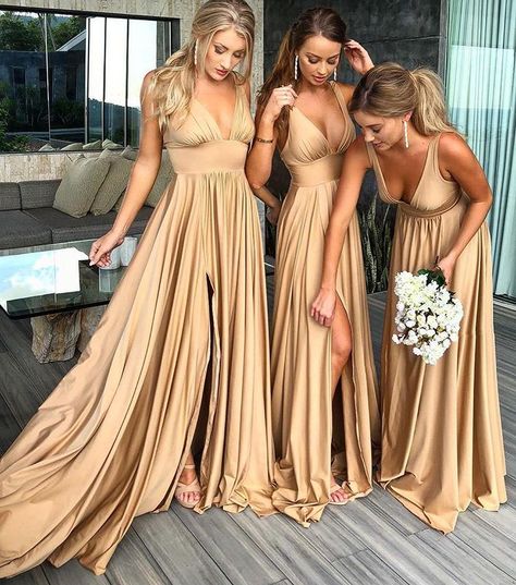 Cheap Long Bridesmaid Dresses, Tutu En Tulle, Simple Prom Dress Long, Gold Dresses, Gold Bridesmaid Dresses, Custom Bridesmaid Dress, Elegant Bridesmaid Dresses, Cheap Bridesmaid, Cheap Bridesmaid Dresses