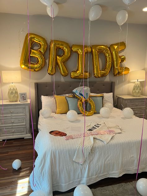 Giant 40 Inch Bride Balloons … curated on LTK Bride Bedroom Decoration, Bride Bedroom, Bachelorette Party Room, Bride Balloons, Diy Bachelorette, Bride To Be Balloons, Flower Backdrop Wedding, Diy Bachelorette Party, Bedroom Setup