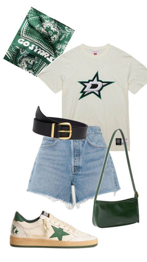 Idkathletics.etsy.com Stars Outfit, Hockey Game Outfit, Game Outfit, Hockey Game, Game Day Outfit, Hockey Games, Dallas Stars, Gameday Outfit, Day Outfit