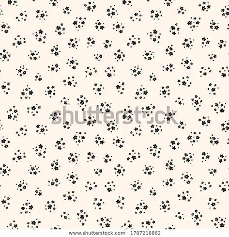 Simple vector black and white seamless pattern with small flowers. Elegant abstract floral background. Ditsy ornament. Tiny scattered flower. Minimal repeat design for fabric, wallpapers, print, cloth Flower Minimal, Repeat Design, Floral Background, Small Flowers, Abstract Floral, Seamless Pattern, Seamless Patterns, Stock Vector, Vector Images