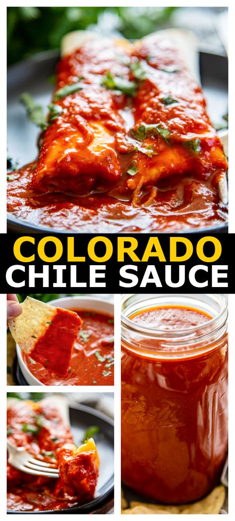 Colorado Chile Sauce Chili Colorado Sauce, Pioneer Woman Enchilada Sauce, Chile Colorado Sauce Recipe, Chili Colorado Sauce Recipe, Colorado Sauce Recipe, Colorado Sauce, Chile Colorado Recipe, State Recipes, Best Sauce Recipe